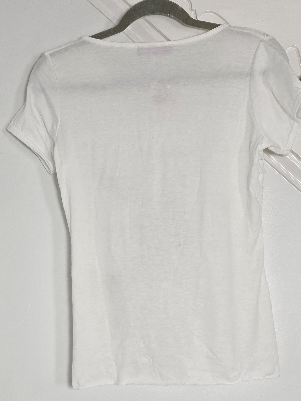 White Paris Graphic Ruffle-Texture Tee - Picture 2 of 8